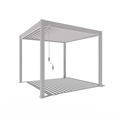 Pavillon Pergola 3x3m mit verstellbarem Lamellendach von Weide SONNENSCHUTZ