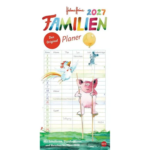 Heye Familienkalender Helme Heine 2027, 1 St. von Heye