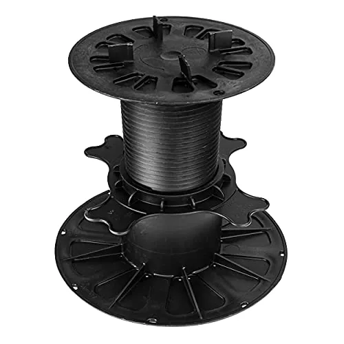 Gartenwelt Riegelsberger Premium justierbarer Stelzlager für Terrassenplatten Plattenlager Terrassenlager Terrassenträger Drehfuß Plattenträger Stützenfuß 1 Stück Höhenverstellung 120-169 mm