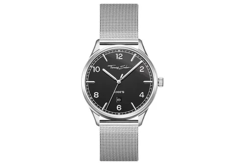 THOMAS SABO Armbanduhr Edelstahl Quarz Unisex CODE TS WA0339-201-203-40 mm - Armbanduhren, elegante Unisex-Uhr mit poliertem Edelstahl-Gehäuse, 12-Stunden-Zifferblatt und saphirbeschichtetem Mineralglas für optimale Sichtbarkeit.