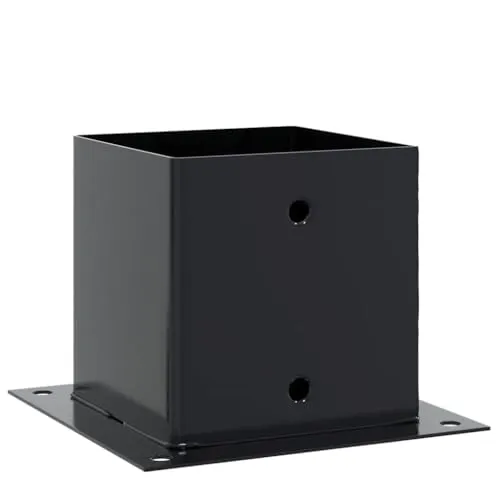 vidaXL Pfostenträger Quadrat 4 Stk. 141x141 mm - Stütze für stabile Pfosten, aus feuerverzinktem Stahl, korrosionsbeständig und ideal für Pavillons, Zäune und mehr.