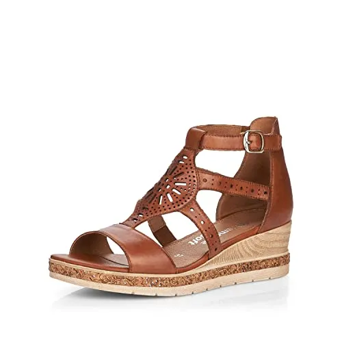 Remonte Damen D3053 Sandale - Bequeme braune Wanderschuhe in Größe 40 EU - Wanderschuhe mit weicher Decksohle für optimalen Tragekomfort bei jedem Schritt.