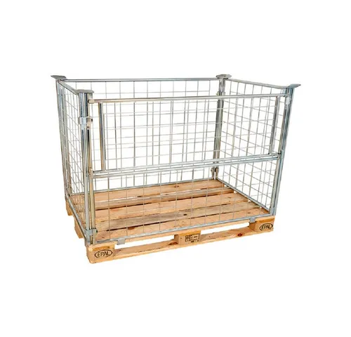 OSWALD Transportwagen Gitteraufsatzrahmen 800 mm, 800 kg - Transportwagen mit verzinktem Gitteraufsatz, ideal für Europaletten, bis zu 3-fach stapelbar und bietet sicheren Transport für bis zu 800 kg.