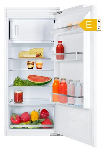 Amica Einbaukühlschrank EKSX 362 230 - Einbau-Kühl-Gefrier-Kombination mit 179l Volumen und energieeffizientem LED-Licht, ideal für optimale Raumausnutzung in Ihrer Küche.