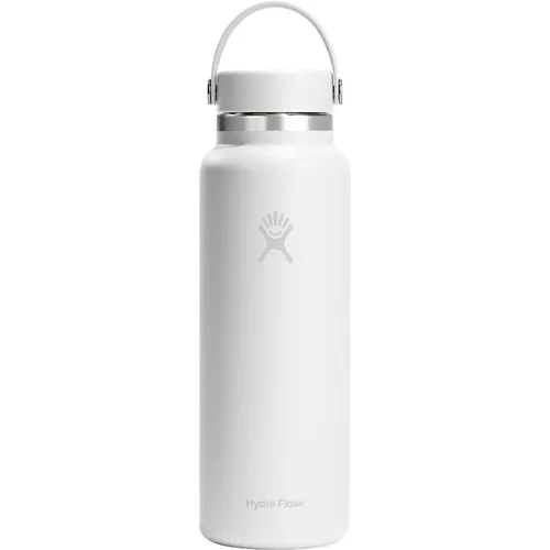 Hydro Flask - Wide Mouth With Flex Cap 2.0 - Isolierflasche 1183 ml weiß/grau - Hochwertige Isolierflasche aus Edelstahl mit praktischem Tragegriff. Ideal für Reisen und Outdoor-Aktivitäten. Farbe: Weiß/Grau; Volumen: 1183 ml. Entdecken Sie weitere Produkte von Hydro Flask in unserem Online-Shop!