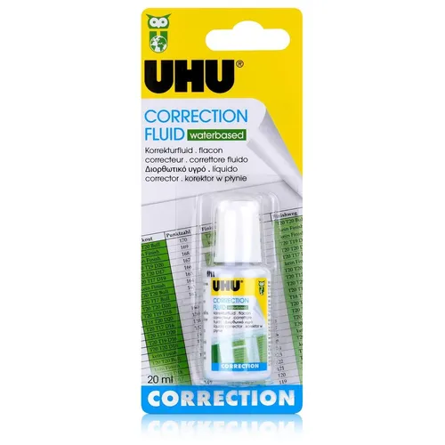 UHU Korrekturflüssigkeit Correction Fluid wasserbasierend 20ml