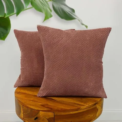 Amilian 2er Set Kissen mit Füllung und Bezug – Dekokissen für Sofa, Bett oder Couch – Zierkissen Set mit weichem Innenkissen – Waschbar & stilvoll - Herzschimmer - 40 x 40 cm