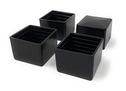 Design61 4X Kappen für Vierkantrohre 25 x 25 mm Schutzkappen Gleiter Bodenschutz für Vierkantrohre