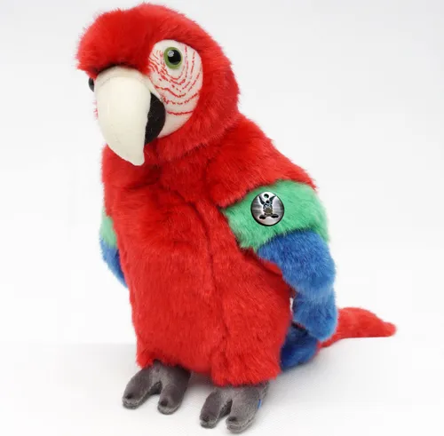 Papagei Kuscheltier rot Ara Plüschtier 25 cm hoch * KIKKI