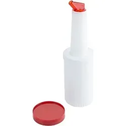 Pourmaster, Dosierflasche, 1 Liter Inhalt, Farben wählbar : Rot Variante: Rot - Rot