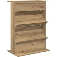 vidaXL Magazinregal Artisan-Eiche 70 x 41 x 96 cm - Praktischer Zeitschriftenständer aus Holzwerkstoff in modernem Design. Ideal zur stilvollen Organisation von Lese-Materialien in Wohnzimmer, Büro oder Schlafzimmer.