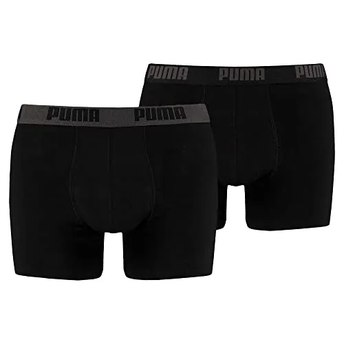 PUMA Herren Basic Boxer 2P Unterwäsche, schwarz (Black), XXL