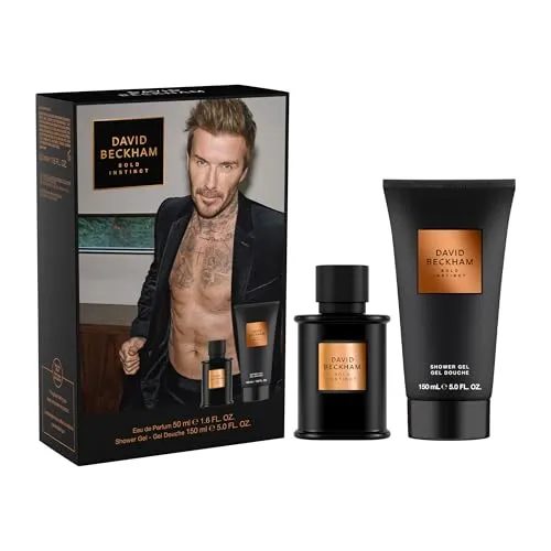 David Beckham Bold Instinct Eau de Parfum und Duschgel Körperspray-Geschenkset für Männer, faszinierend holziger Duft, 50 ml + 150 ml