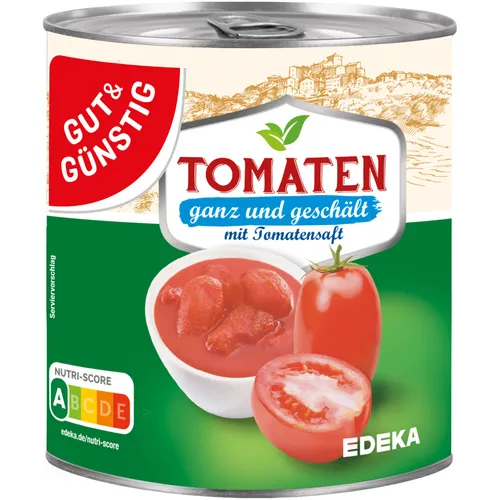 Gut&Günstig Tomaten ganz geschält mit Tomatensaft 800g Dose
