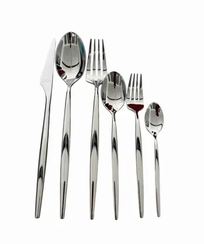 Menübesteck-Set 45 tlg Silber für 6 Personen - Hochwertiges 18/10-Edelstahl Besteckset, spülmaschinenfest und elegant in Silber, ideal für festliche Anlässe und den täglichen Gebrauch.