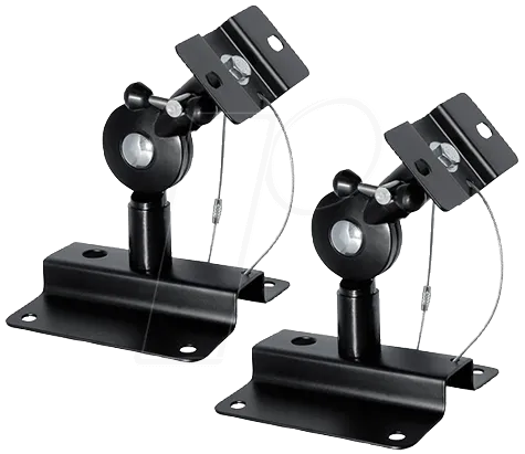 MYW HB1A - Wandhalterung für Lautsprecher, Paar - Halter für Lautsprecher, neigbar 90° und drehbar 360° für optimale Klangpositionierung, trägt bis zu 15 kg, ideal für jeden Raum.