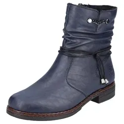 Rieker Damen Stiefeletten 75160 - Wanderschuhe in marineblau, warm gefüttert und mit praktischem seitlichen Reißverschluss für schnelles An- und Ausziehen.