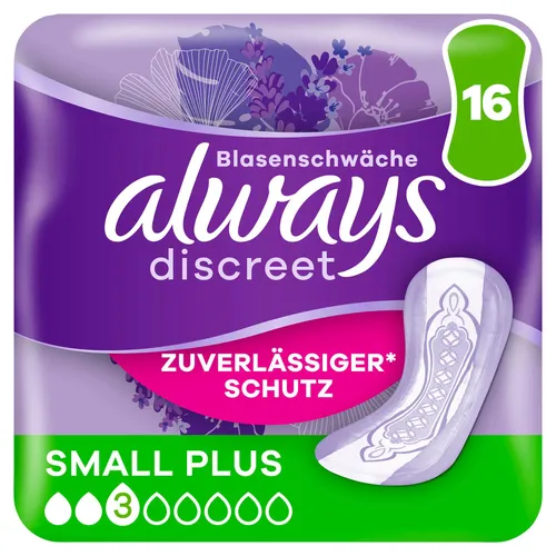Always Discreet Inkontinenz Small Plus 16 Slipeinlagen