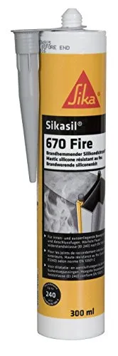Produktbild Sika sil 670 Fire, feuerfester Silikondichtstoff, 300 ml, Grau