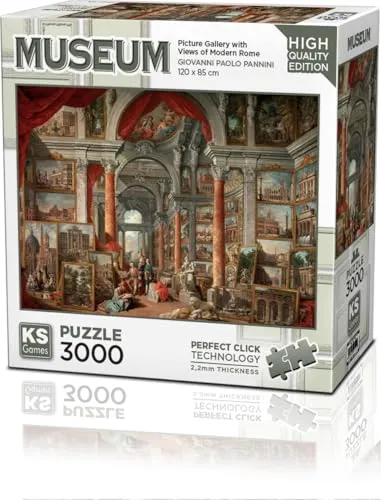 KS Games - Bildergalerie mit Ansichten des modernen Rom - 3000 Teile Puzzle für Erwachsene