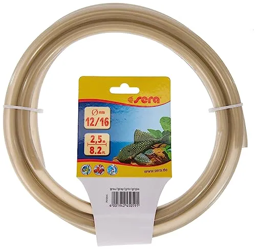 sera 12/16 Schlauch grau 2,5 m - Schauch fürs Aquarium - Flexible Schläuche in verschiedenen Durchmessern, Längen und Farben