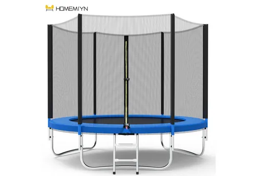 HomeMiYN Gartentrampolin 183-427cm mit Sicherheitsnetz und Schutzrand