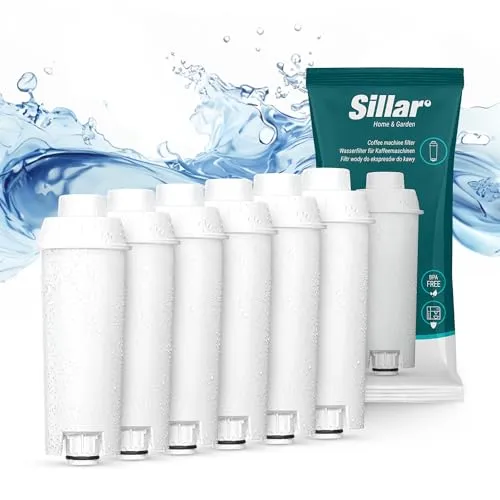 Sillar Wasserfilter 6x für Delonghi Kaffeemaschinen DLSC002, SER3017 & 5513292811