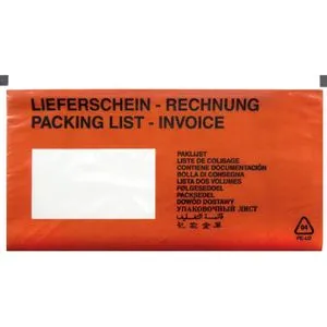 Netuno Lieferscheintaschen DIN lang, 131 x 220mm, 1000 Stück