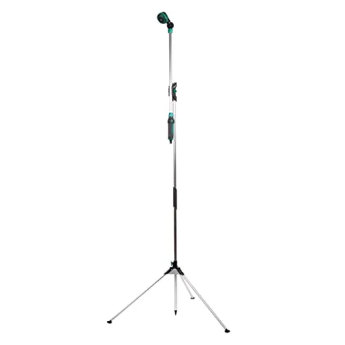 Vonroc Gartendusche Außendusche - 2-in-1 Gartenbrause mit Stiel - Multifunktionale Gartendusche für den Außenbereich, ideal zum Duschen und Gießen, höhenverstellbar von 149 bis 190 cm und mit 3 Strahlformen für optimale Nutzung.