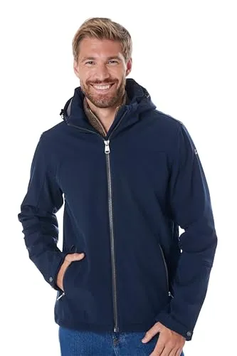 KILLTEC Herren Softshelljacke - Wasserabweisend & Fleece - Funktionsjacken, wasserabweisende Softshelljacke mit warmem Innenfleece, ideal für die Übergangszeit, mit abnehmbarer Kapuze und verstellbaren Ärmelabschlüssen.