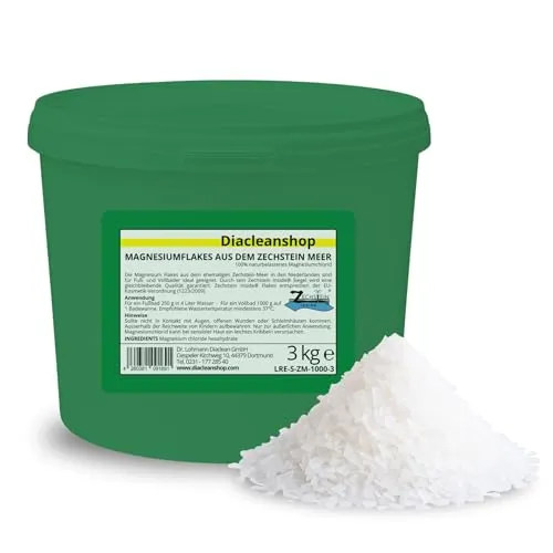 Zechstein Inside Magnesium Flakes 3kg aus dem Zechsteinmeer - Magnesiumkristalle aus Magnesiumchlorid - u.a. zur Herstellung von Magnesium Fußbad, Magnesium Vollbad UVM
