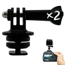 Stück Halterung für Kamera Blitzschuh für Actionkamera Actioncam kompatibel mit GoPro Hero Osmo Action 1 2 3 4 5 Cold Shoe Hot Adapter Anschluss 2