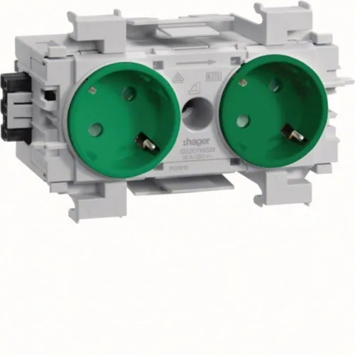 tehalit Steckdose 2-fach 45° Wago Steck-/Klemmtechnik von Tehalit Steckdose Steckdosen Abdeckung