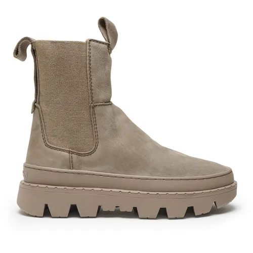 Satorisan Unalome Elastics Premium - Hochwertige Damen Wanderschuhe aus Vintage Leder - Wanderschuhe aus nachhaltigem, umweltfreundlichem Leder mit rutschfester Gummisohle. Bequemes An- und Ausziehen dank seitlicher Gummizüge und halbanatomischem Fußbett für optimalen Tragekomfort.