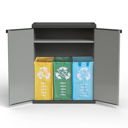 Kreher Mehrzweckschrank Bundle: ARMADIO Schrank Basso mit Recycling-Taschen