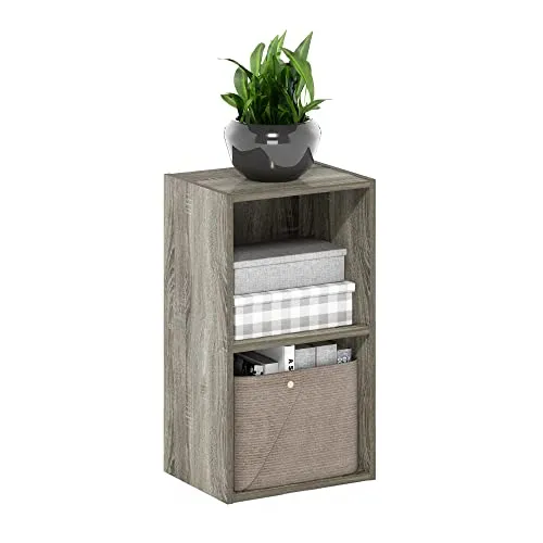 Produktbild Furinno Pasir 2-stufiges Bücherregal mit offenem Regal, Französische Eiche
