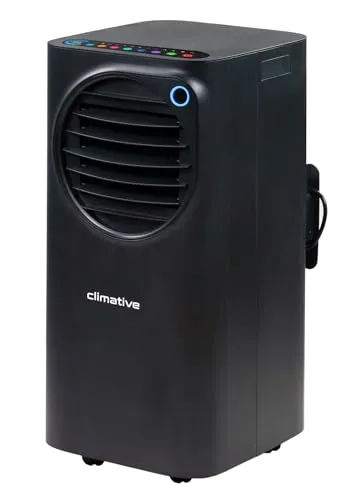 Climative AC33-S FUN Mobile Klimaanlage WiFi 3in1 - Haushaltsgroßgeräte mit 11000 BTU, ideal für Räume bis 33 m². Steuerung per App für maximalen Komfort und individuelle Zeitplanung. Fensterabdichtung im Lieferumfang für verbesserte Energieeffizienz!