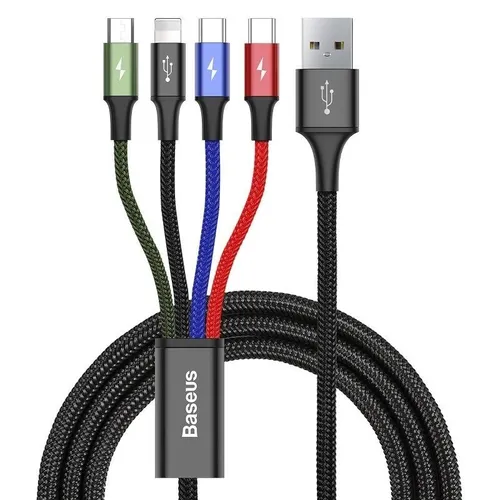 Kabel USB Baseus Fast 4in1 2xUSB-C / Lightning / Micro 3,5A 1,2m ( 6953156278493