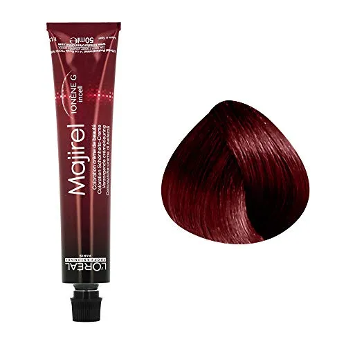 L'Oréal Majirel C4,55 Mittelbraun Tiefes Mahagoni Carmilane, 1er Pack (1 x 50 ml)