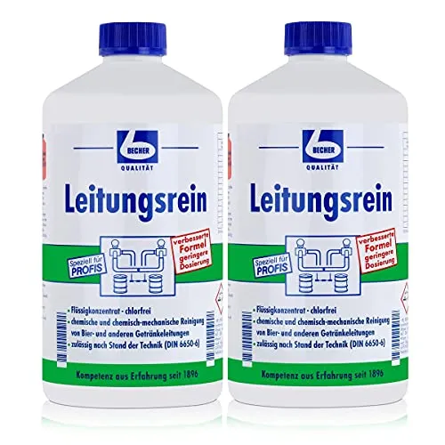 2x Dr. Becher Leitungsrein vorher Bier-Rohr-Rein / 1 Liter