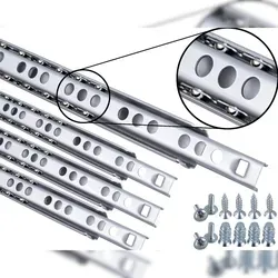 ID Dinkel Schubladenschienen 4 STÜCK 2 Paar Nuthöhe 17mm Länge 246mm Teilauszug Rollenauszug Kugelführung