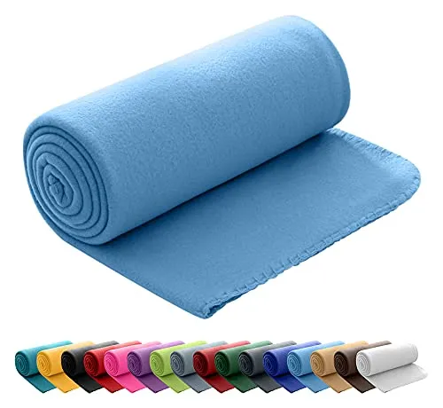 wometo Polar Fleecedecke 130x160 Oeko-TEX ca. 400g blau