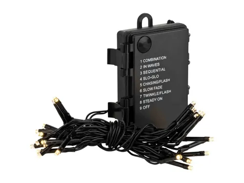 Lex Light LED Lichterkette mit Timer, 48 LEDs für Außen