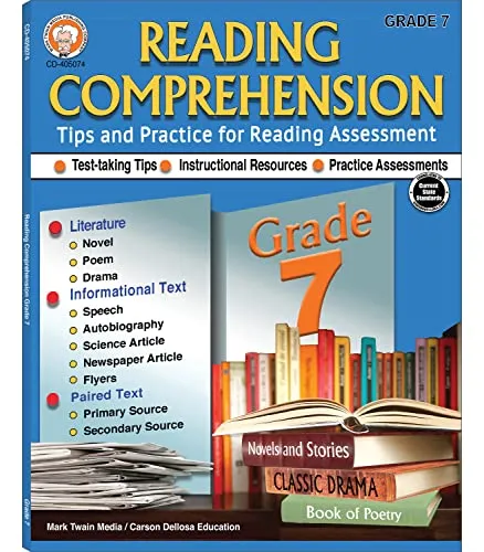 Reading Comprehension, Grade 7: Tips and Practice for Reading Assessment