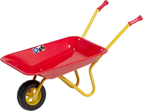 Izzy Metall Kinderschubkarre für Kinder ab2 Jahren bis zu 35kg Rot 73D 39B 37Hcm