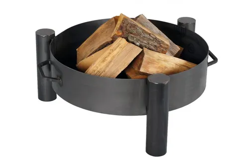 Mr. Gardener Feuerschale 113-3 - Feuerschale für Garten mit rustikalem Look, ideal für Lagerfeuer und Grillen, leicht transportierbar dank seitlicher Griffe.