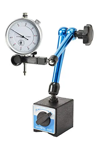 WABECO Magnet Messstativ mit Messuhr 11338 - Messgeräte mit Zentralklemmung für einfache und präzise Fixierung in jeder Position, ideal für die Werkzeugmessung auf Maschinen.