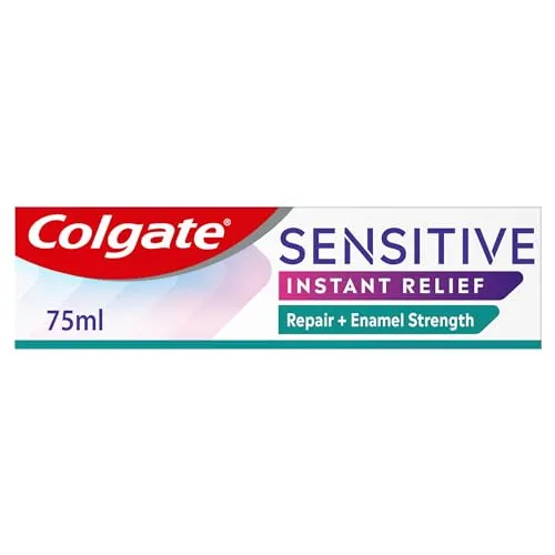 Colgate Zahnpasta zur sofortigen Reparatur empfindlicher Zahnpasta + Beständigkeit gegen Zahnschmelz, erfrischt den Zahnschmelz, repariert empfindliche Bereiche, Minze