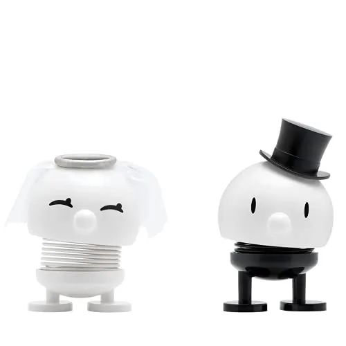 Hoptimist Bride & Groom, klein / weiß - Figuren & Skulpturen, festlich gekleidetes Hochzeitspärchen Bimble & Bumble - das perfekte Geschenk für unvergessliche Hochzeitsmomente!