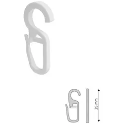 Liedeco Faltenclip, Gardinen, Vorhänge, (Set, 10-St), Faltenlegehaken, für Gardinenringe Öse 10 mm